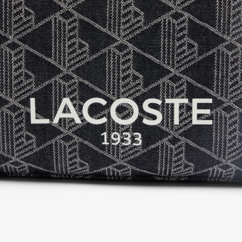 Lacoste Small Heritage Tote Bag With Adjustable Strap - Black/Gray