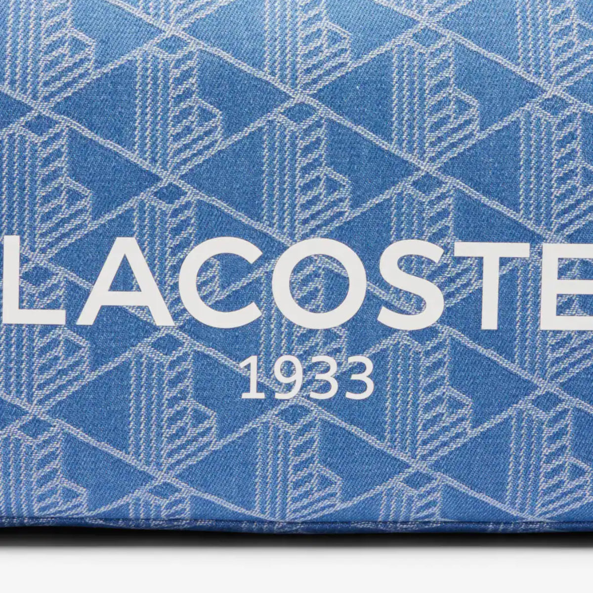 Lacoste Unisex Mono Jacquard Heritage Tote Bag with Adjustable Strap - Blue