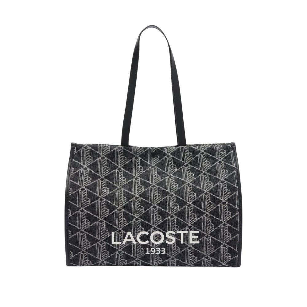 Lacoste Large Heritage Tote Bag - Black/Gray