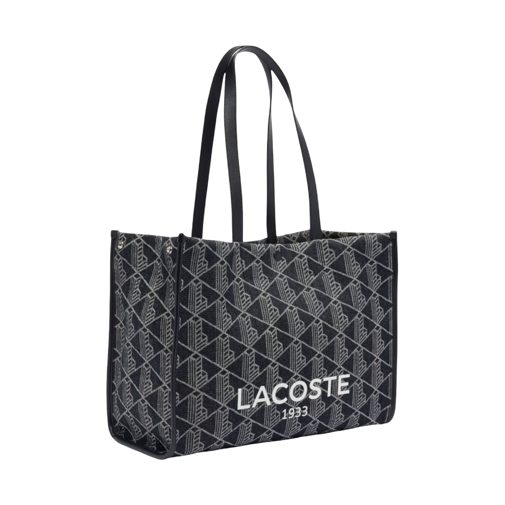 Lacoste Large Heritage Tote Bag - Black/Gray
