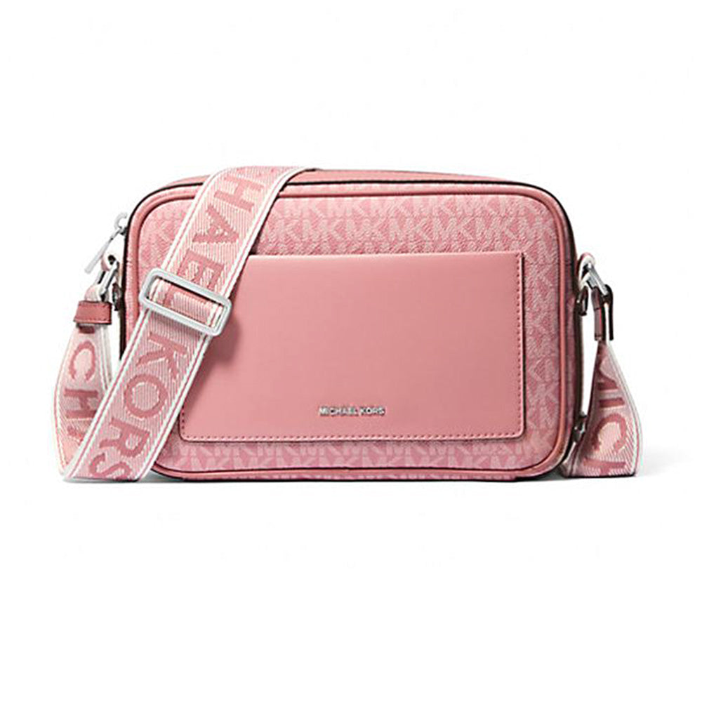 Michael Kors Maeve Large Signature Logo Crossbody Bag - Pink