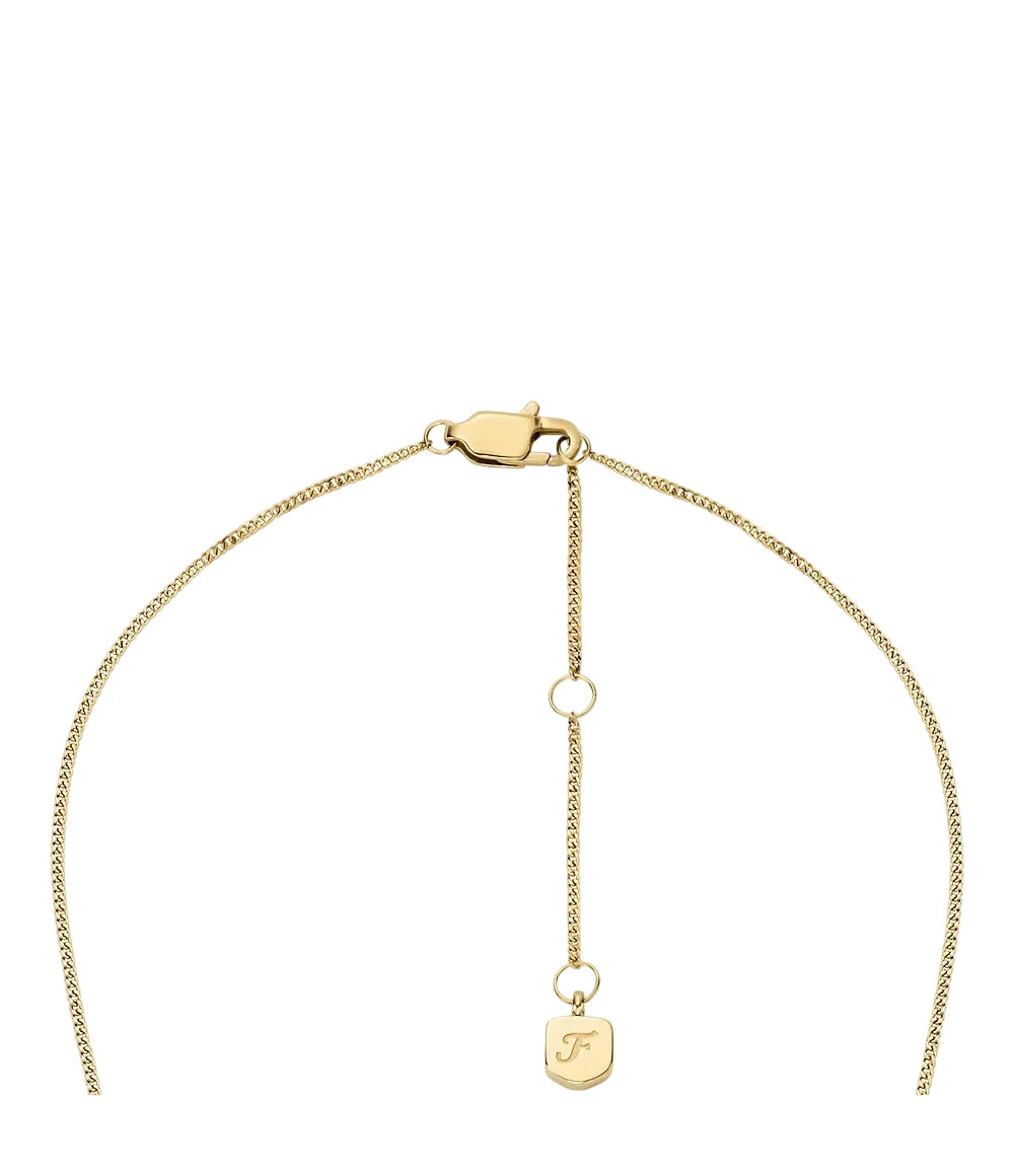 Fossil Sutton Pavé Butterfly Pendant Necklace in Gold-Tone Plated Over Stainless Steel