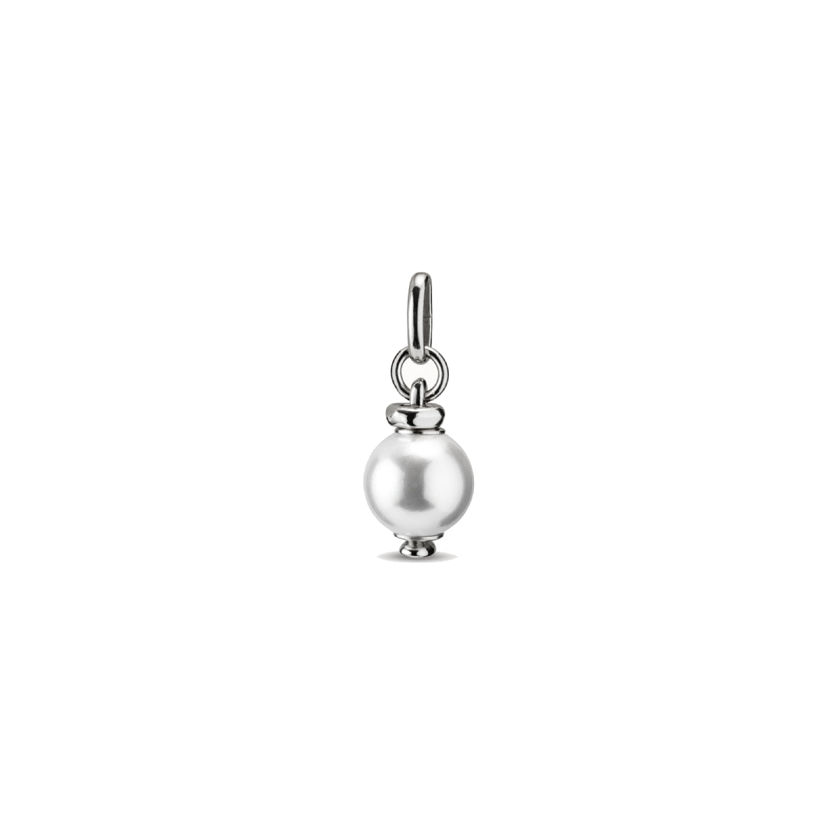 UNOde50 Unisex Moon White Pearl Shell Charm in Metal