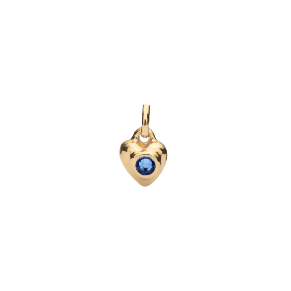 UNOde50 Hazte Unisex Faceted Crystal Heart Charm in Metal Alloy