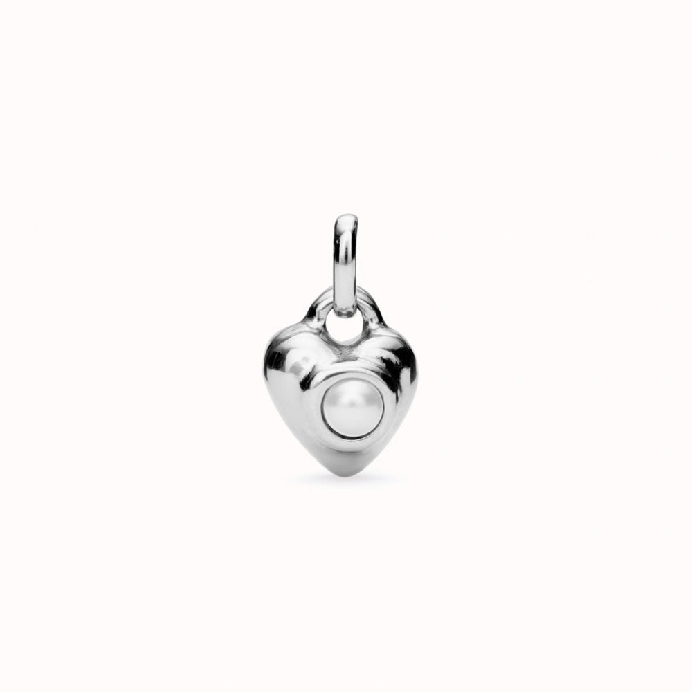 UNOde50 Hazte Unisex Faceted Crystal Heart Charm in Metal Alloy
