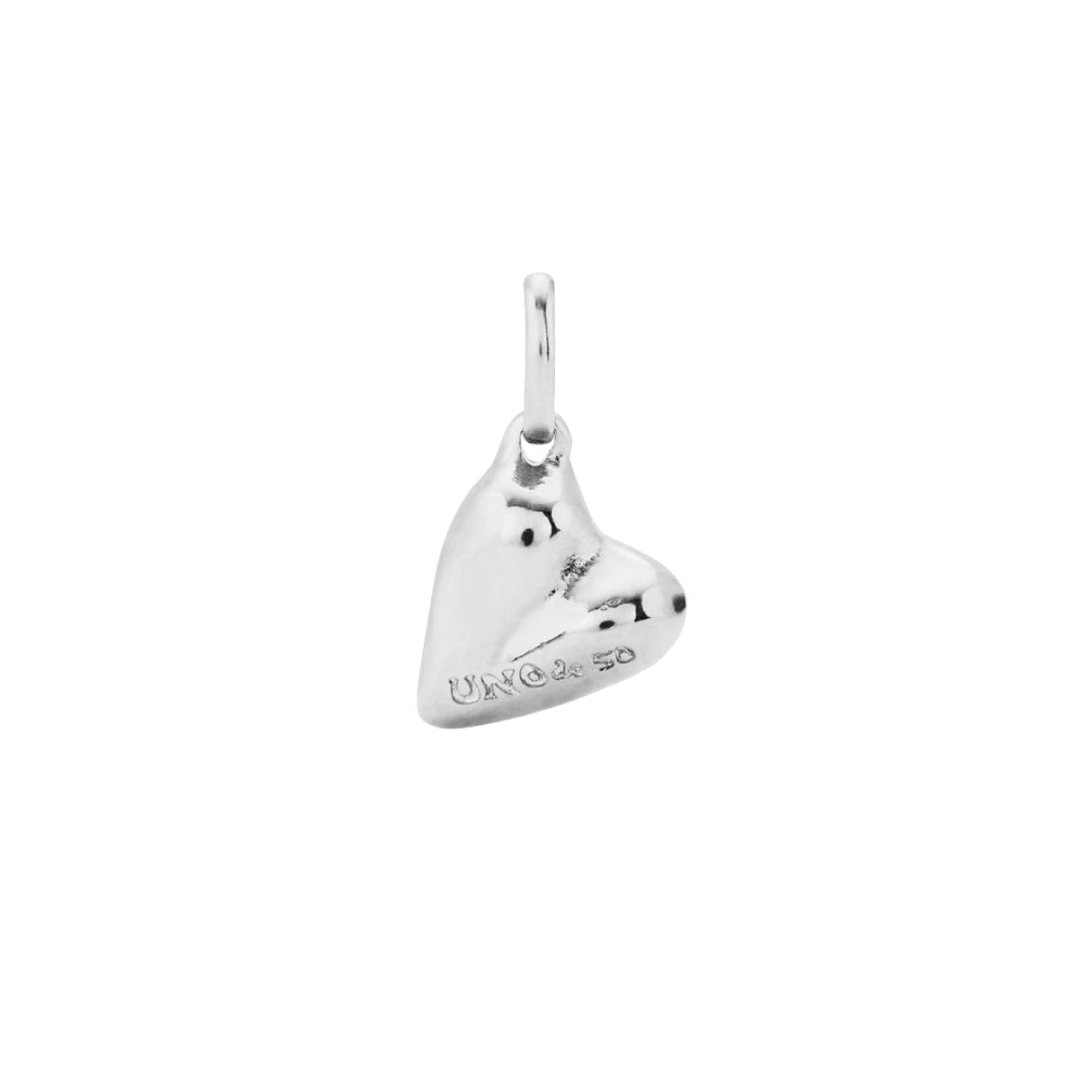 UNOde50 Beloved Unisex Faceted Crystal Heart Charm in Metal Alloy