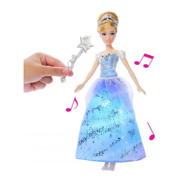 Disney Princess Cinderella Feature Doll with Sound and Light - Blue