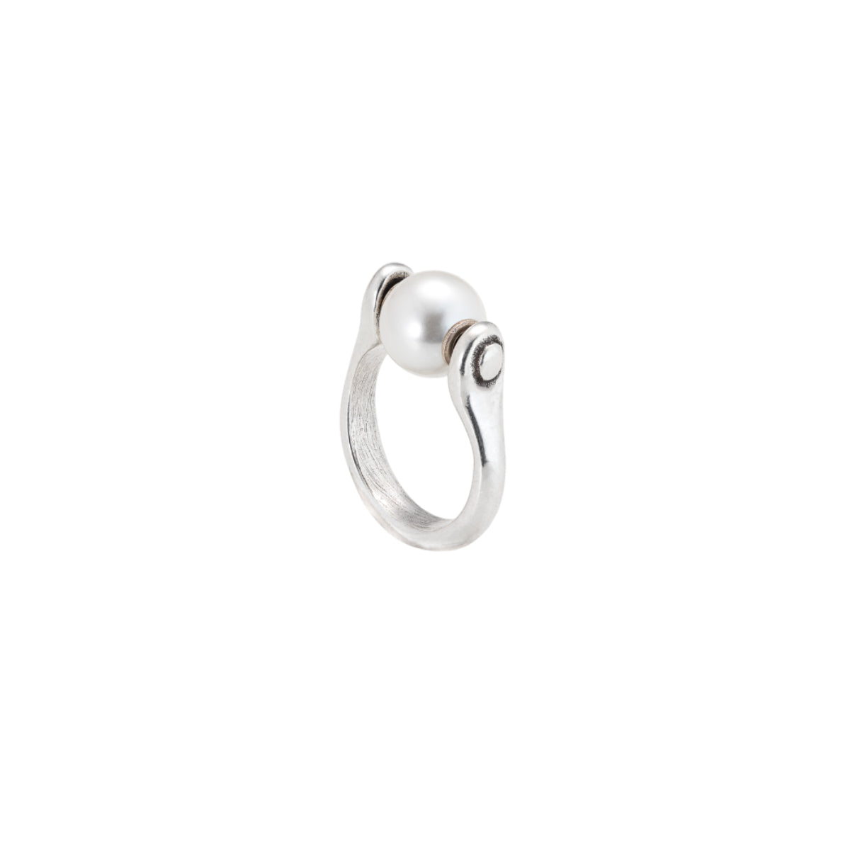 UNOde50 Women's White Pearl Shell Ring in Sterling Silver-Plating over Metal