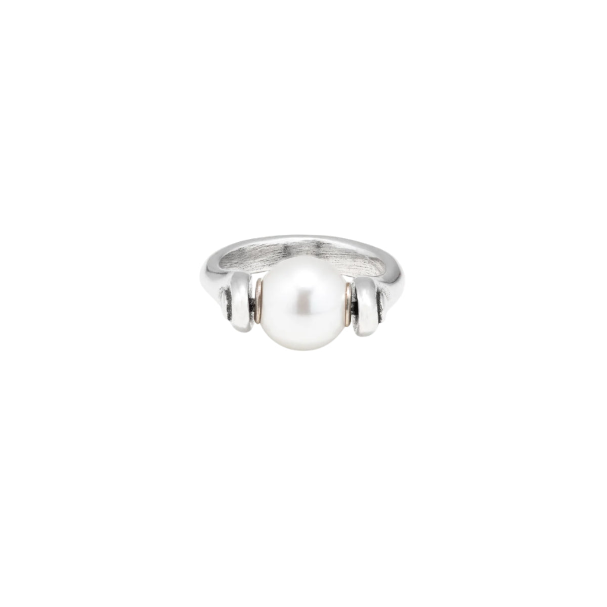 UNOde50 Women's White Pearl Shell Ring in Sterling Silver-Plating over Metal