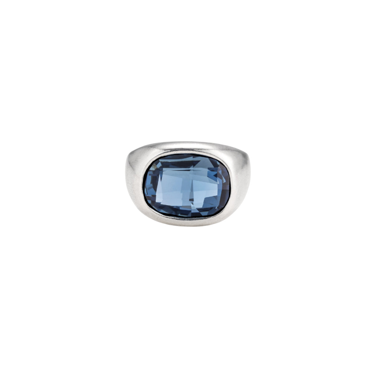 UNOde50 Light It Up Women's Blue Crystal Ring in Sterling Silver-Plating over Metal
