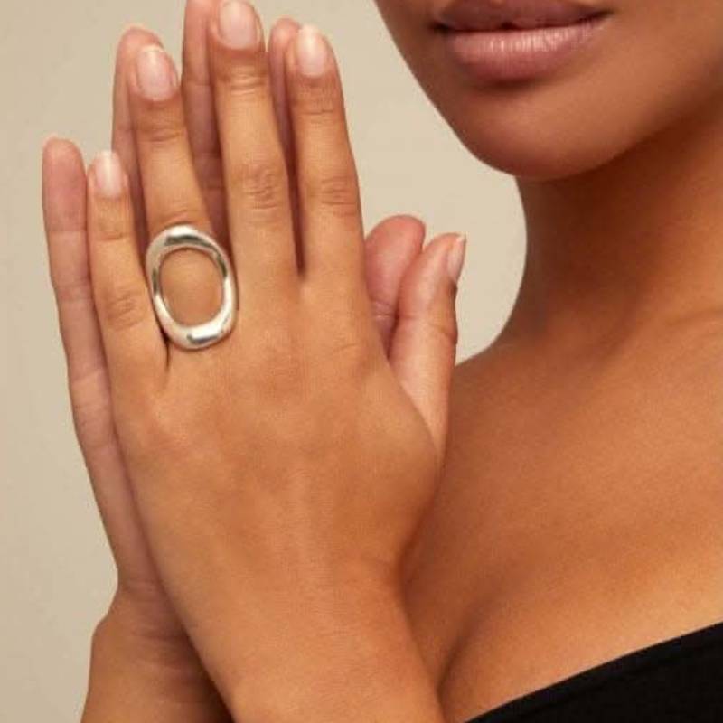 UNOde50 Grateful Women's Central Oval Ring in Metal