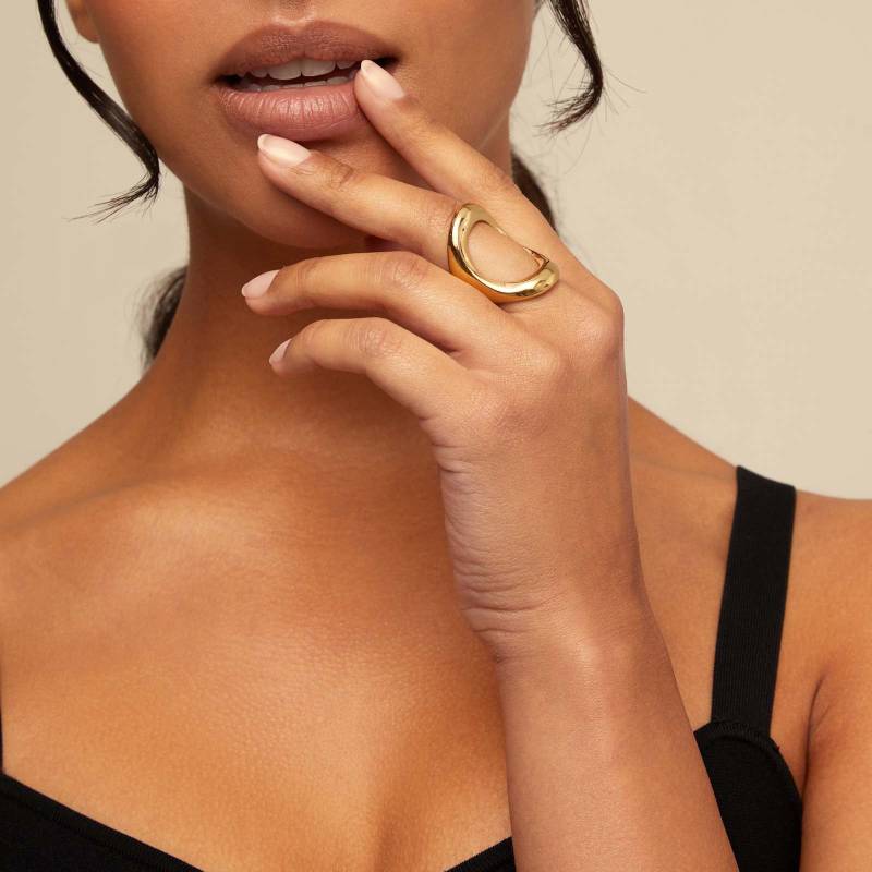 UNOde50 Grateful Women's Central Oval Ring in Metal