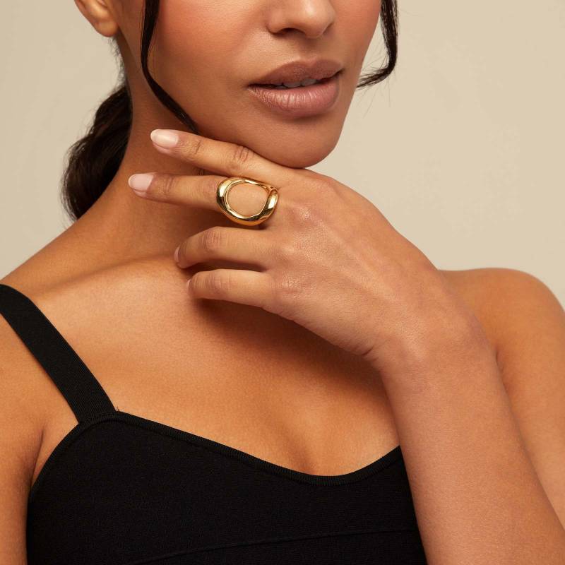 UNOde50 Grateful Women's Central Oval Ring in Metal