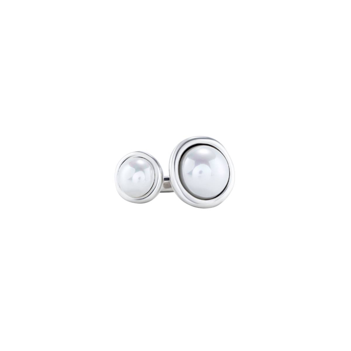 UNOde50 Creative Women's White Pearl Ring in Sterling Silver-Plating over Metal