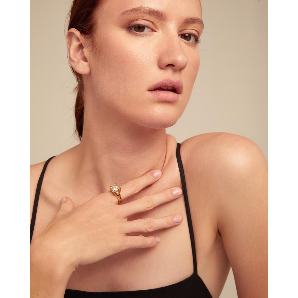 UNOde50 Spiritual Women's White Cubic Zirconia Ring in Metal Alloy