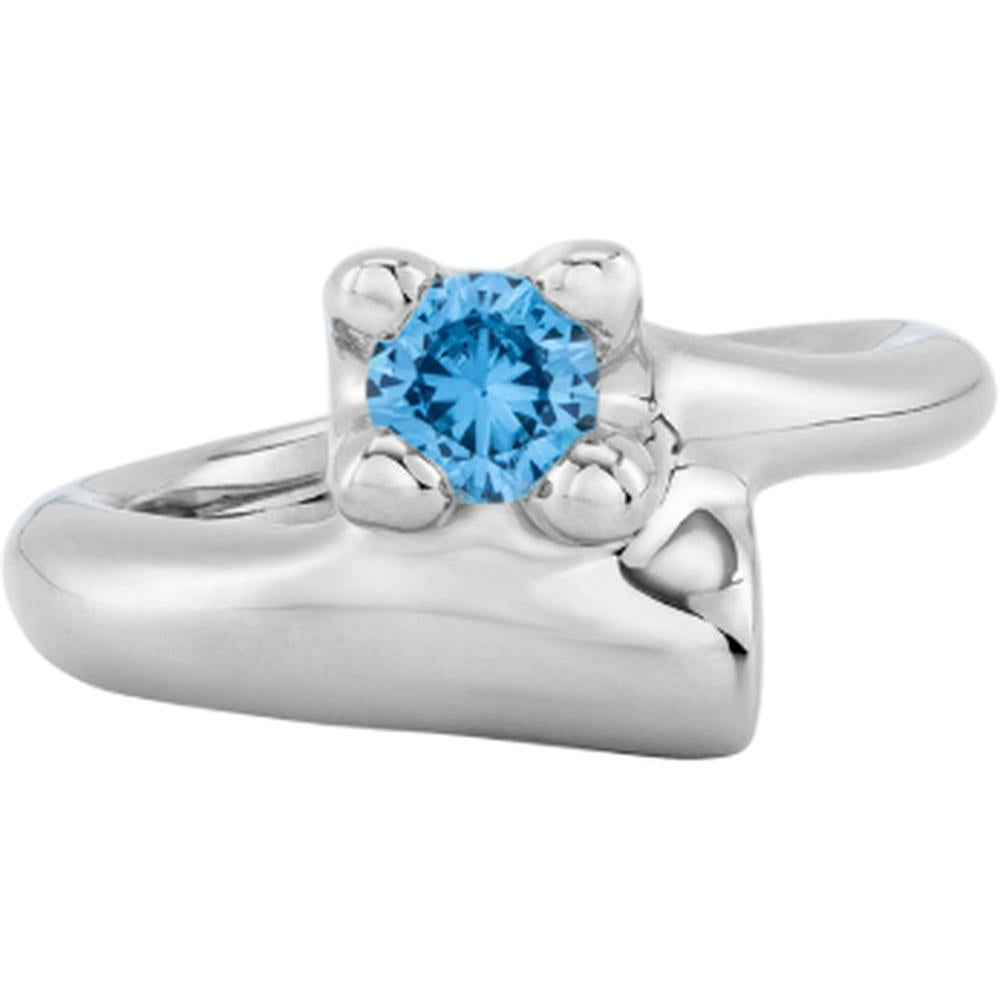UNOde50 Spiritual Women's Blue Cubic Zirconia Ring in Sterling Silver-Plating over Metal