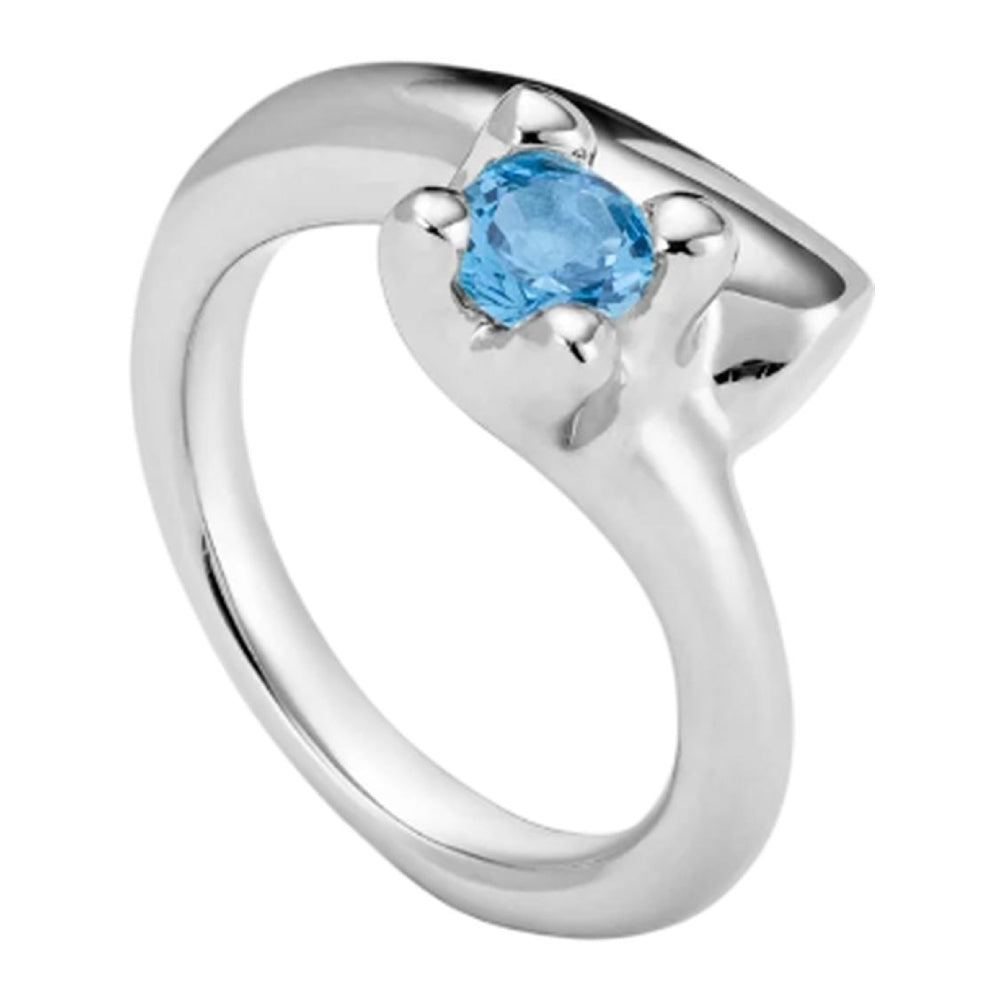 UNOde50 Spiritual Women's Blue Cubic Zirconia Ring in Sterling Silver-Plating over Metal