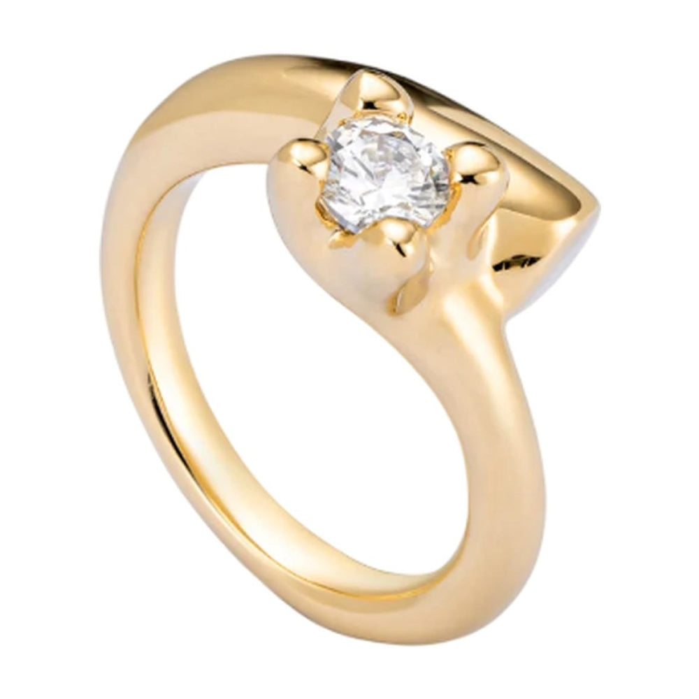 UNOde50 Spiritual Women's White Cubic Zirconia Ring in 18K Gold-Plating over Metal