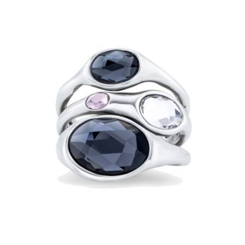 UNOde50 Vital Women's Faceted Crystal Ring in Metal