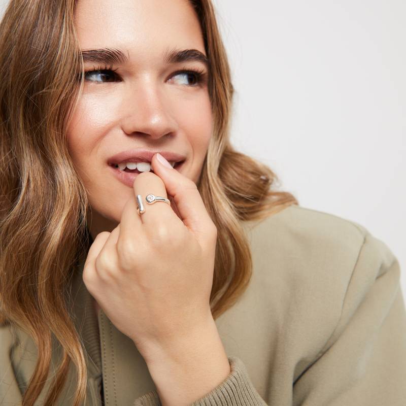 UNOde50 Ser indomable Women's White Topaz Ring in Metal