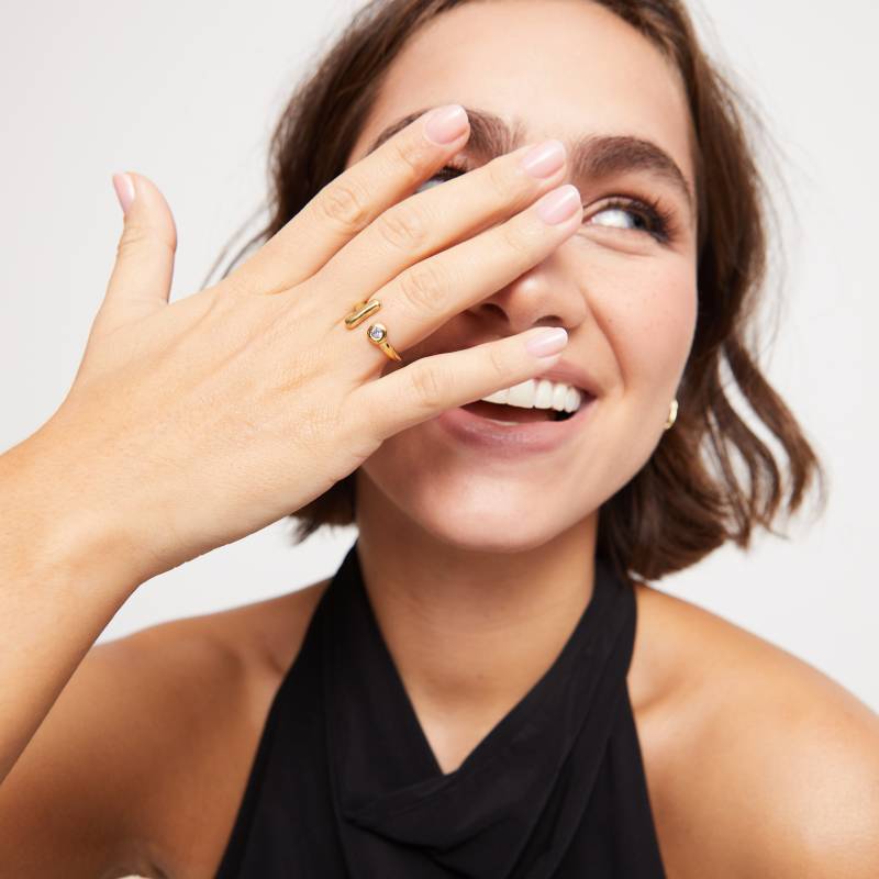 UNOde50 Ser indomable Women's White Topaz Ring in Metal