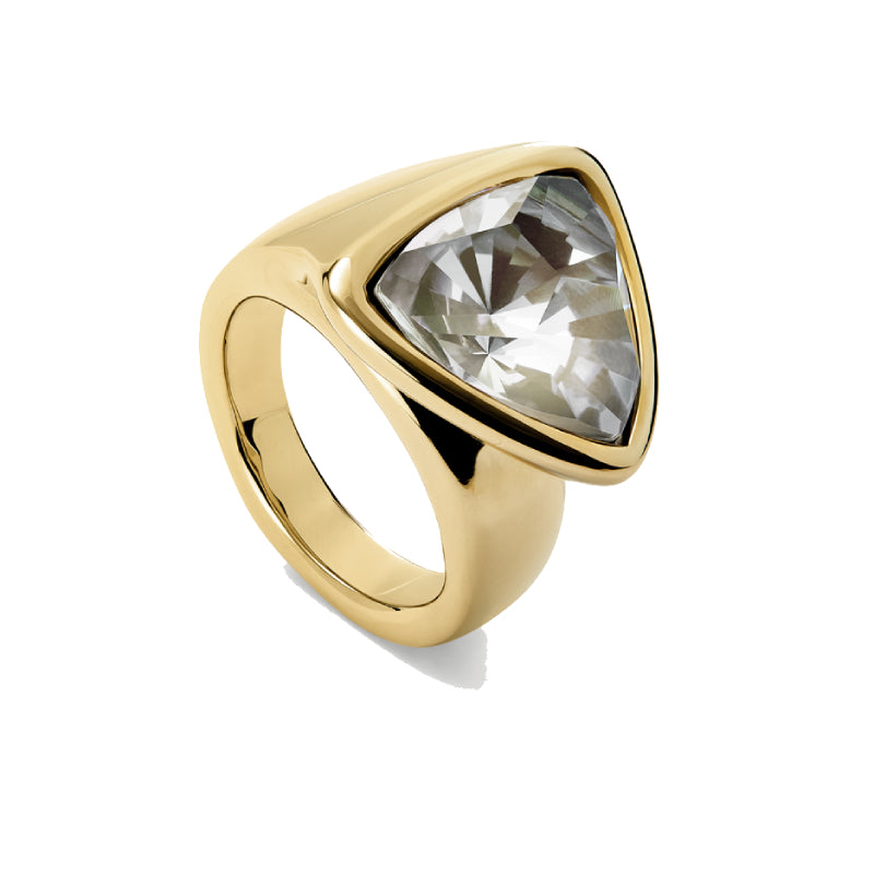 UNOde50 Ser Camaleonica Women's Crystal Ring in 18K Gold-Plating over Metal