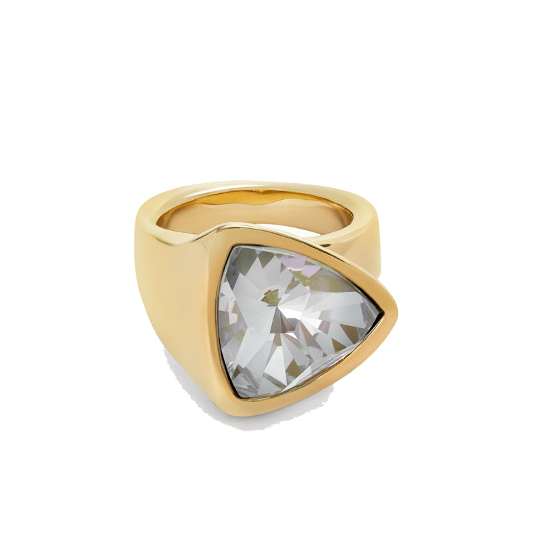 UNOde50 Ser Camaleonica Women's Crystal Ring in 18K Gold-Plating over Metal