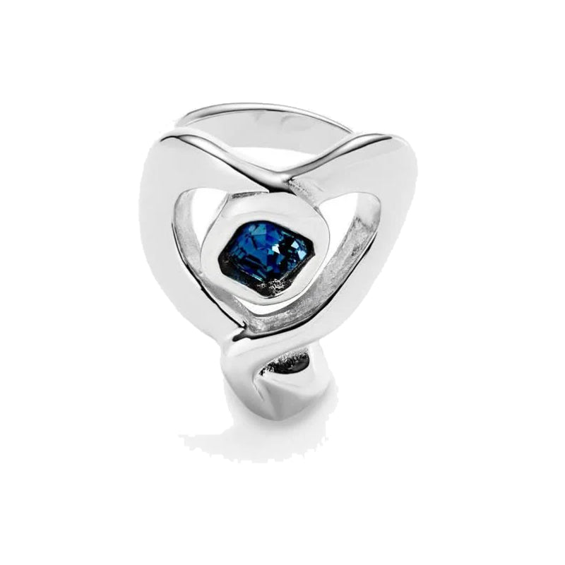 UNOde50 Ser Expresiva Women's Crystal Ring in Sterling Silver-Plating over Metal Alloy