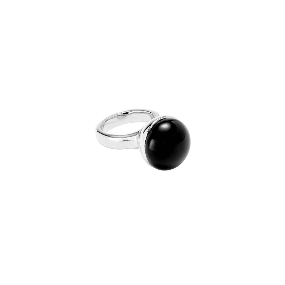 UNOde50 Ser Fascinante Women's Black Murano Glass Ring in Metal Alloy
