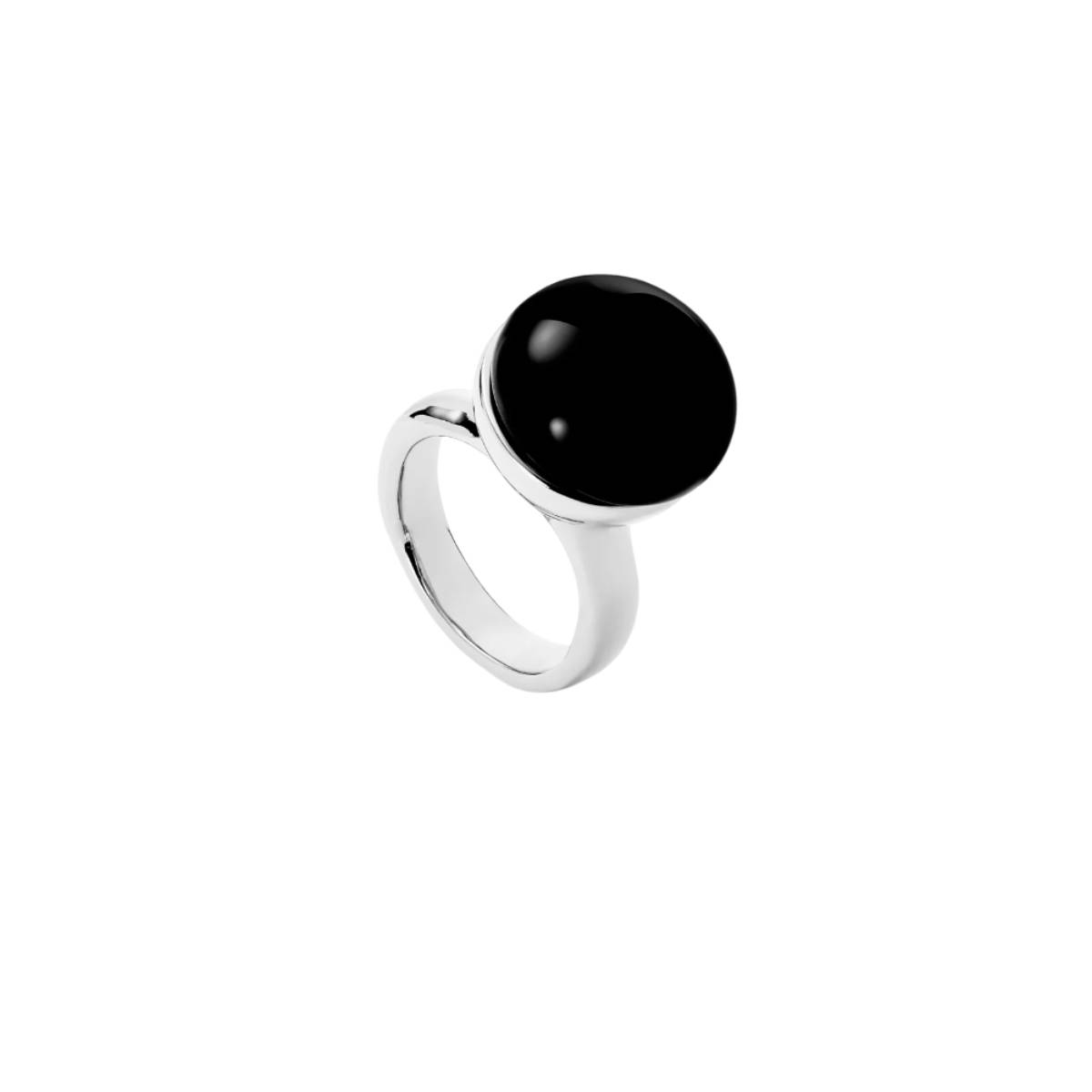 UNOde50 Ser Fascinante Women's Black Murano Glass Ring in Metal Alloy