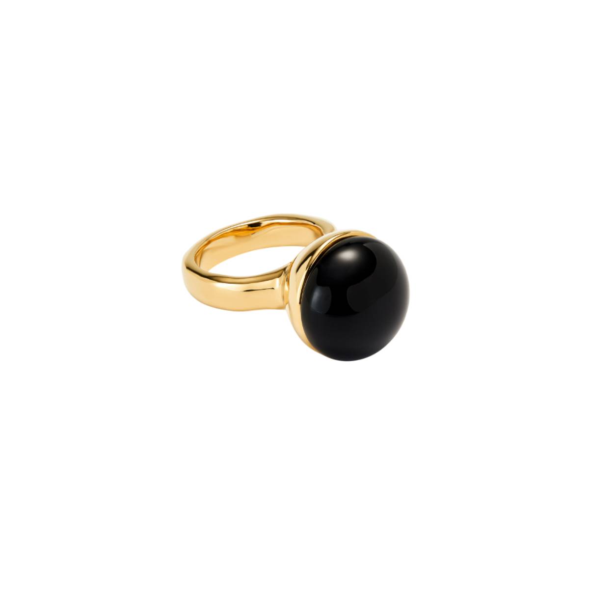 UNOde50 Ser Fascinante Women's Black Murano Glass Ring in Metal Alloy