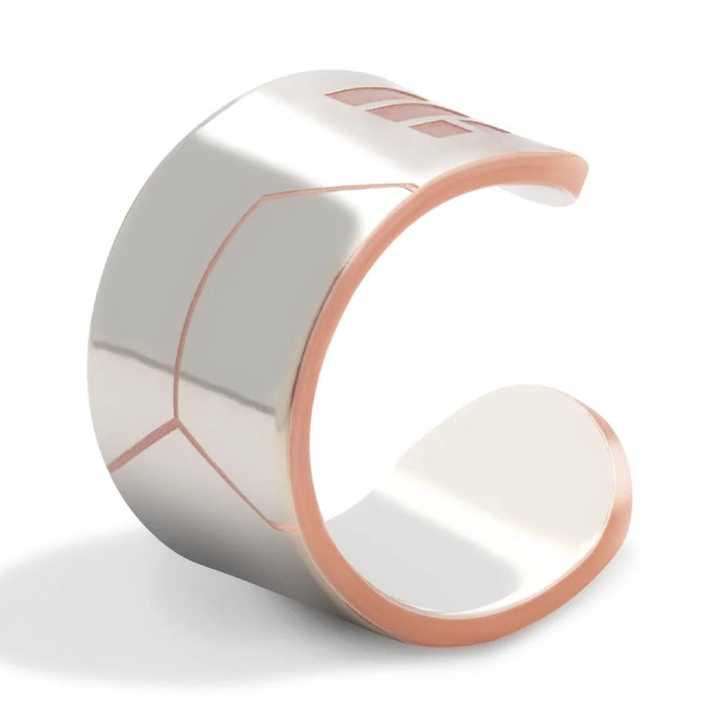 Metal Alchemist Honey Comb Bold Ring in 925 Sterling Silver