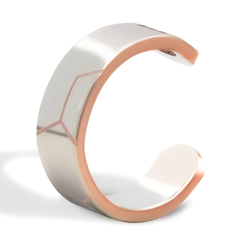 Metal Alchemist Honey Comb Bold Ring in 925 Sterling Silver