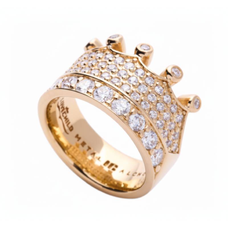 Metal Alchemist Love Child Broadus Ring In Gold Plated Over 925 Sterling Silver