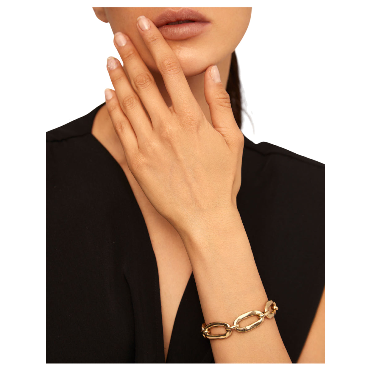 UNOde50 Awesome Unisex Oval Link Chain Bracelet in Metal