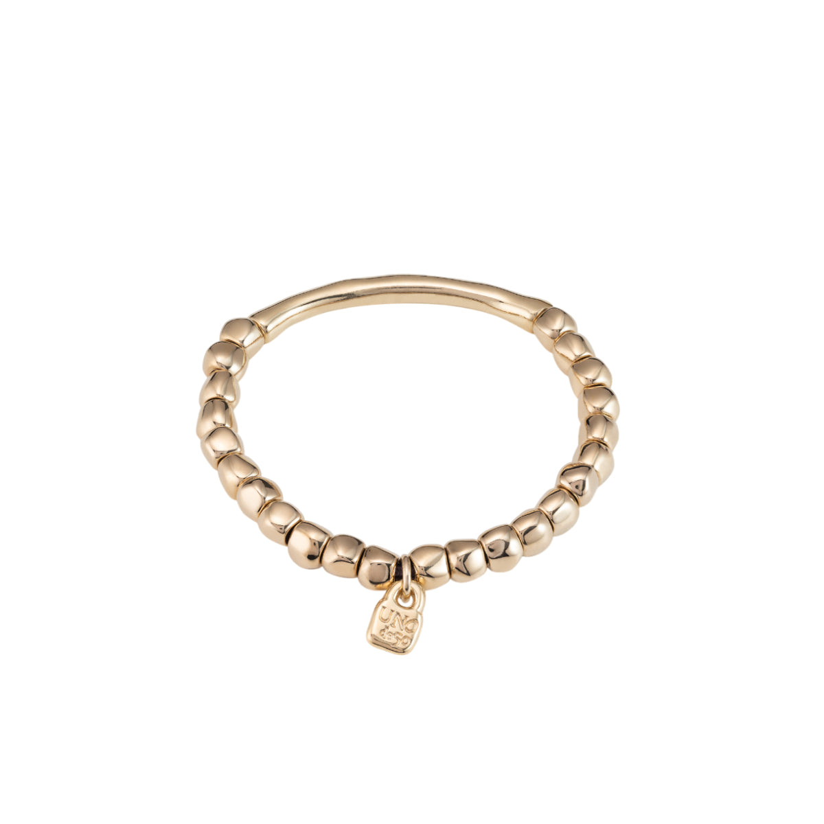 UNOde50 Journey Unisex Tubular Piece Beaded Stretch Bracelet in Metal