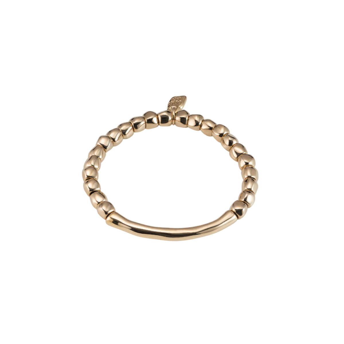 UNOde50 Journey Unisex Tubular Piece Beaded Stretch Bracelet in Metal