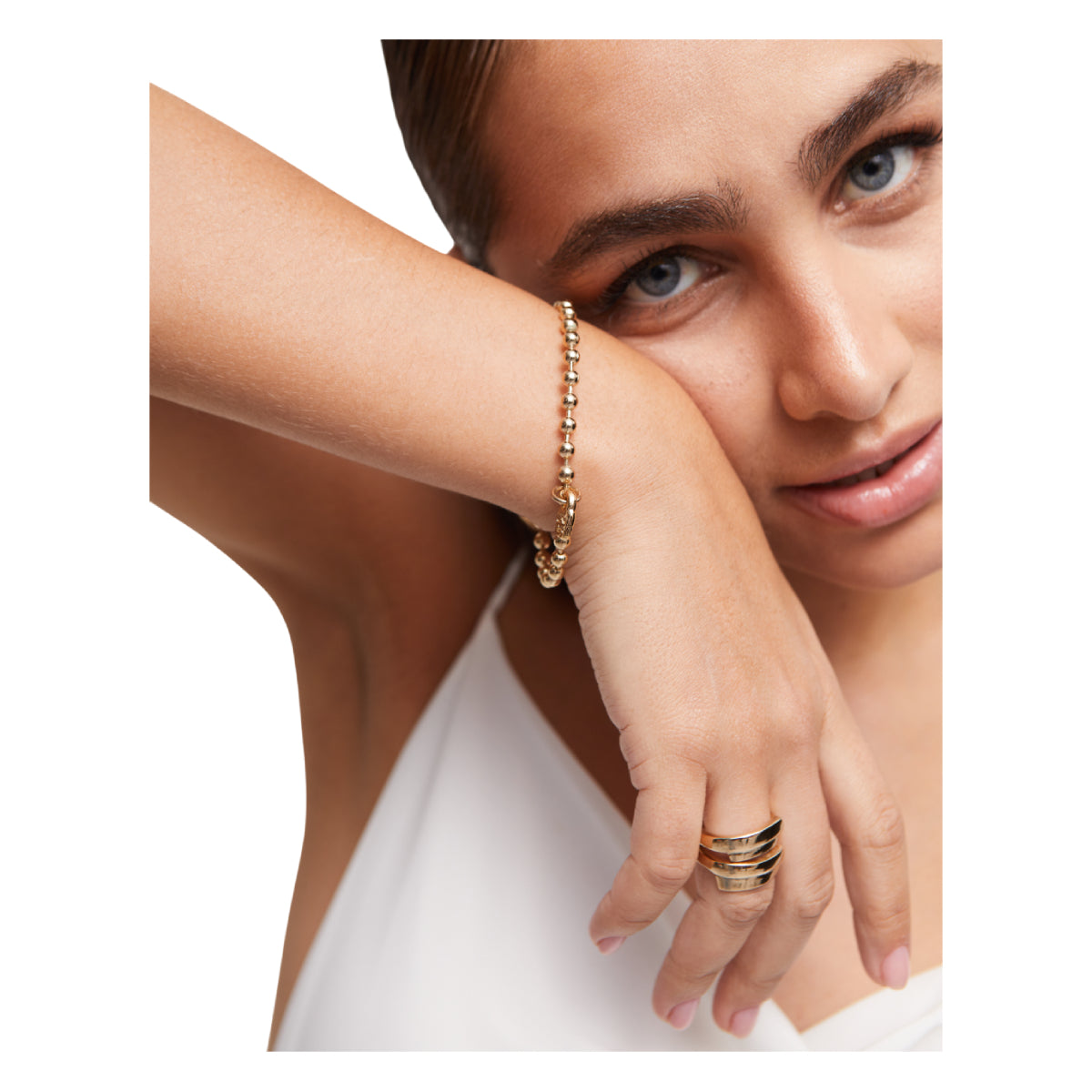 UNOde50 Emotions Unisex Beaded Charm Bracelet in Metal