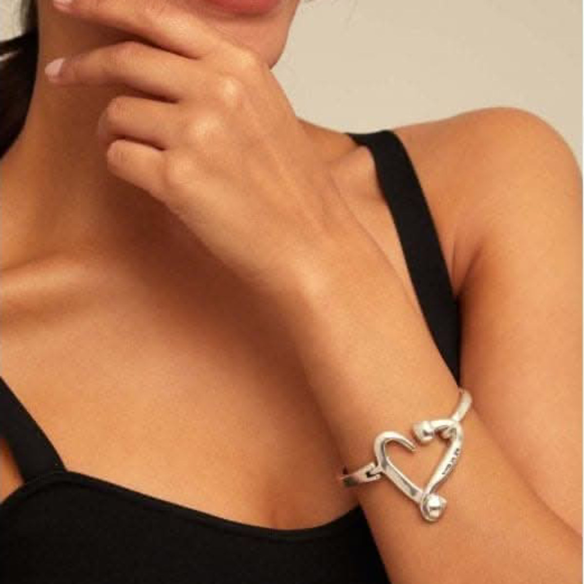 UNOde50 One Love Women's Heart Bracelet in Sterling Silver-Plating over Metal