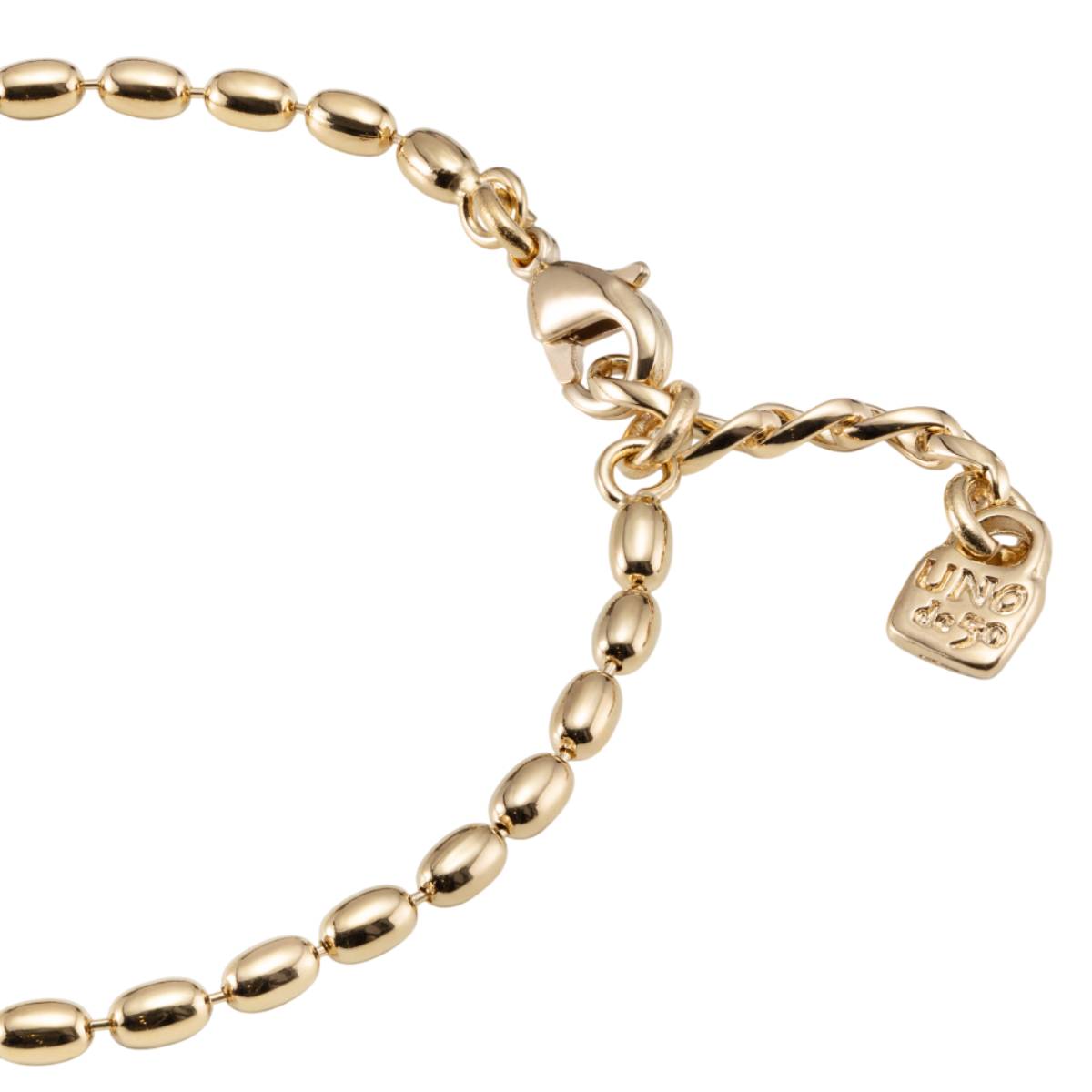 UNOde50 Unisex Oval Link Chain Bracelet in Metal