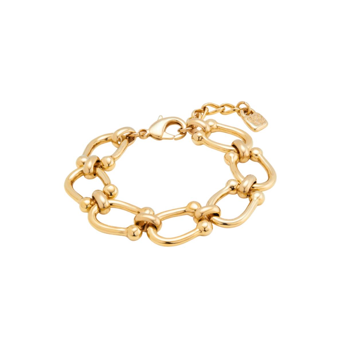UNOde50 Youthful Unisex Medium Link Chain Bracelet in Metal