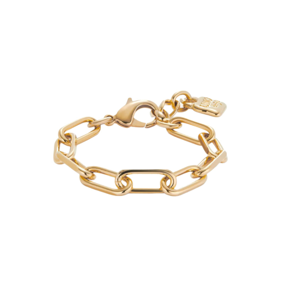 UNOde50 Ser Valiente Unisex Medium Rectangular Link Bracelet in Metal