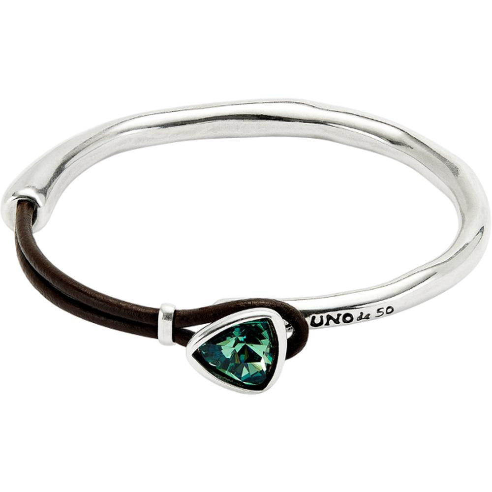 UNOde50 Ser Camaleonica Women's Crystal Bangle Bracelet in Sterling Silver-Plating over Metal