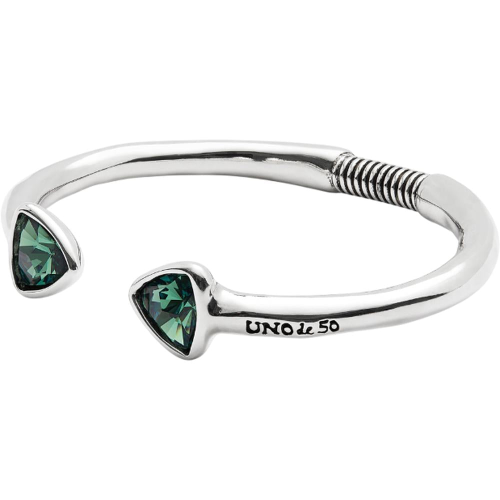 UNOde50 Ser Camaleonica Women's Crystal Cuff Bracelet in Sterling Silver-Plating over Metal