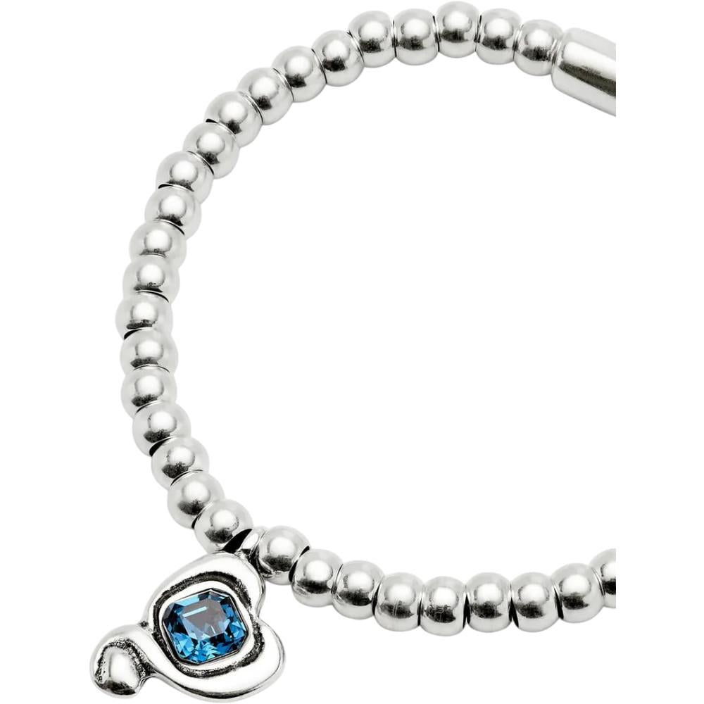 UNOde50 Ser Expresiva Women's Heart and Crystal Beads Bracelet in Sterling Silver-Plating over Metal Alloy
