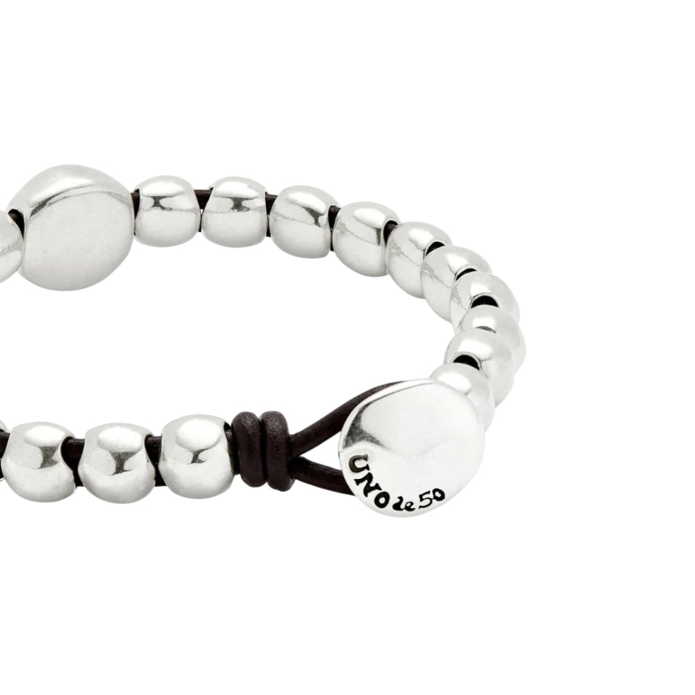 UNOde50 Ser Intrepida Women's Beads Bracelet in Sterling Silver-Plating over Metal