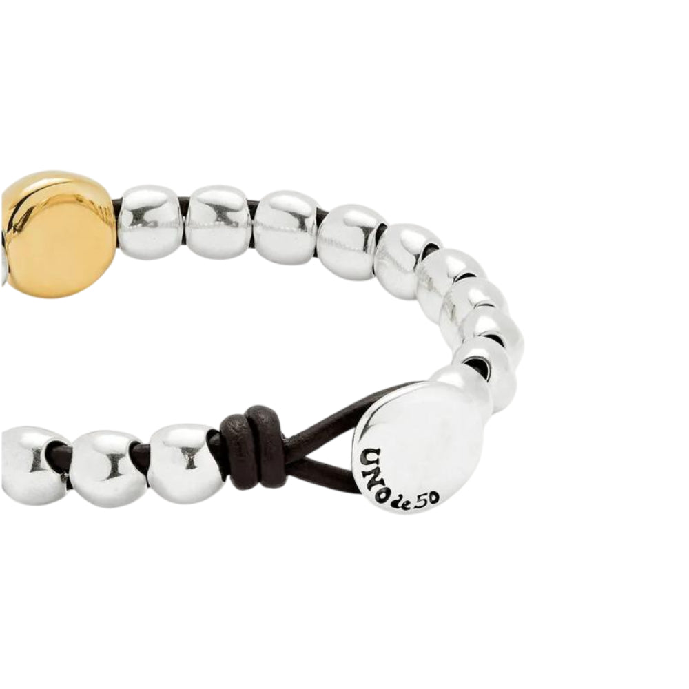 UNOde50 Ser Intrepida Women's Beads Bracelet in Sterling Silver-Plating over Metal