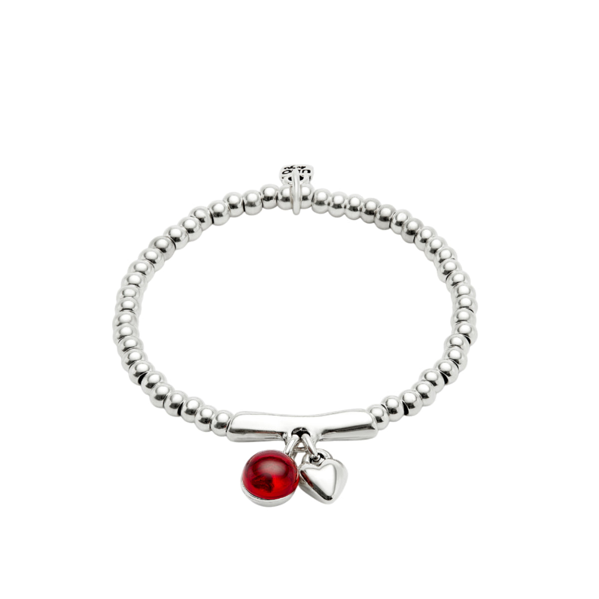 UNOde50 Ser Fascinante Women's Red Murano Glass Beads Bracelet in Sterling Silver-Plating over Metal Alloy