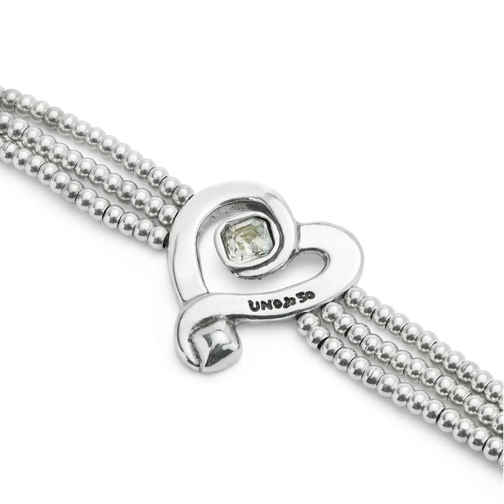 UNOde50 Ser Expresiva Women's Bead Bracelet in Sterling Silver-Plating over Metal Alloy