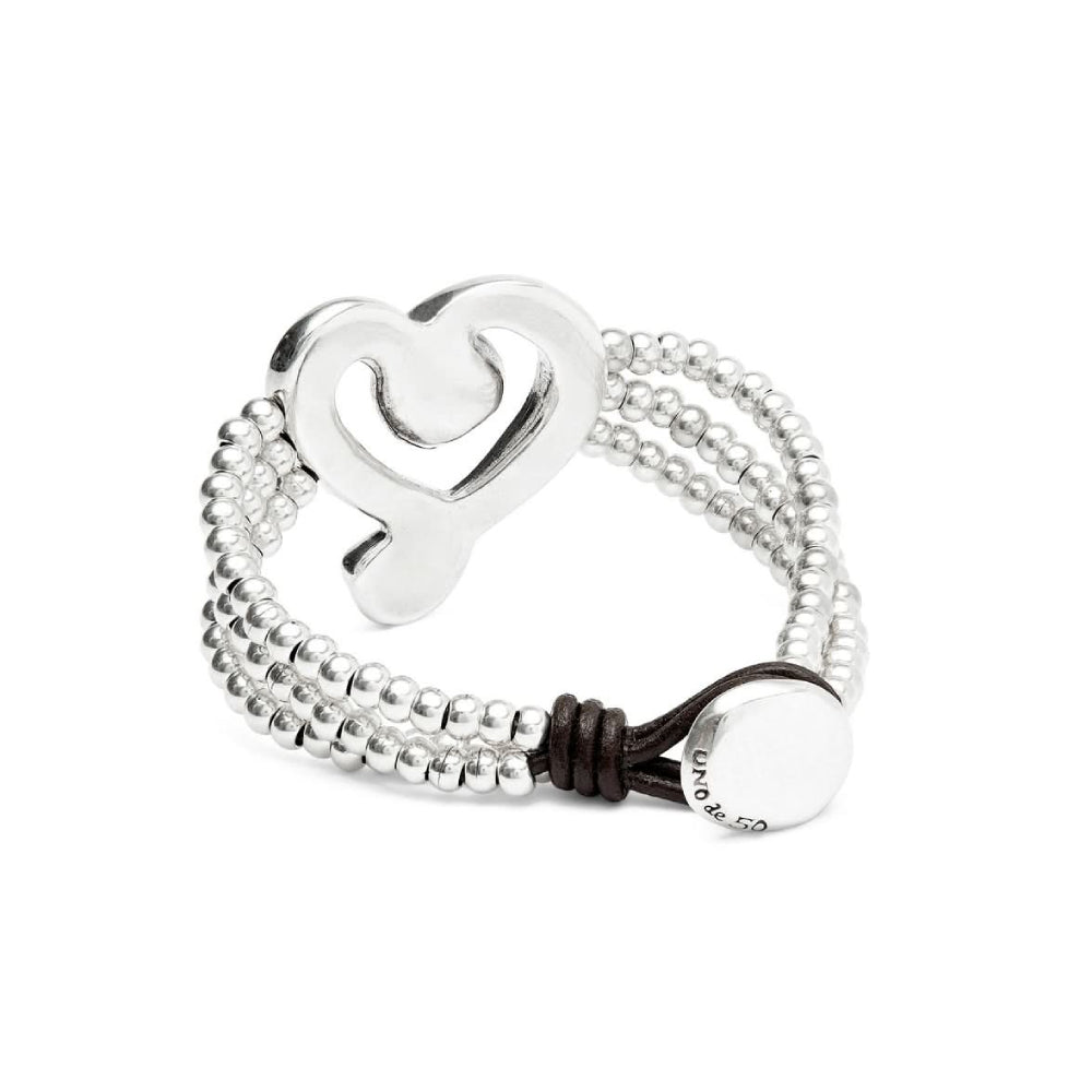 UNOde50 Ser Expresiva Women's Bead Bracelet in Sterling Silver-Plating over Metal Alloy